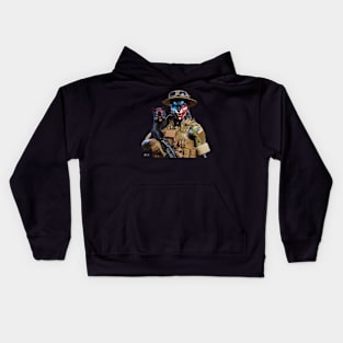 Woman Warrior Panther with Cub by focusln Kids Hoodie